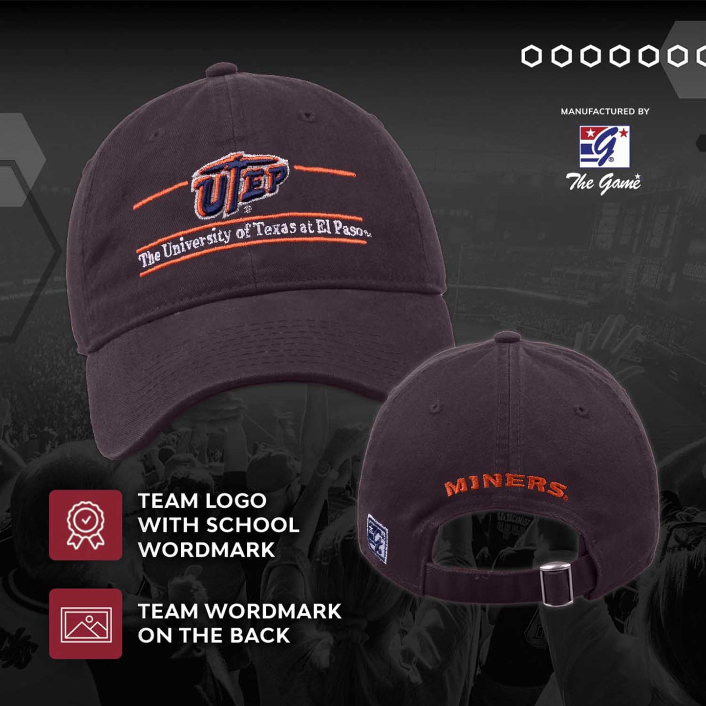 UTEP Miners NCAA Adult Bar Hat - Navy