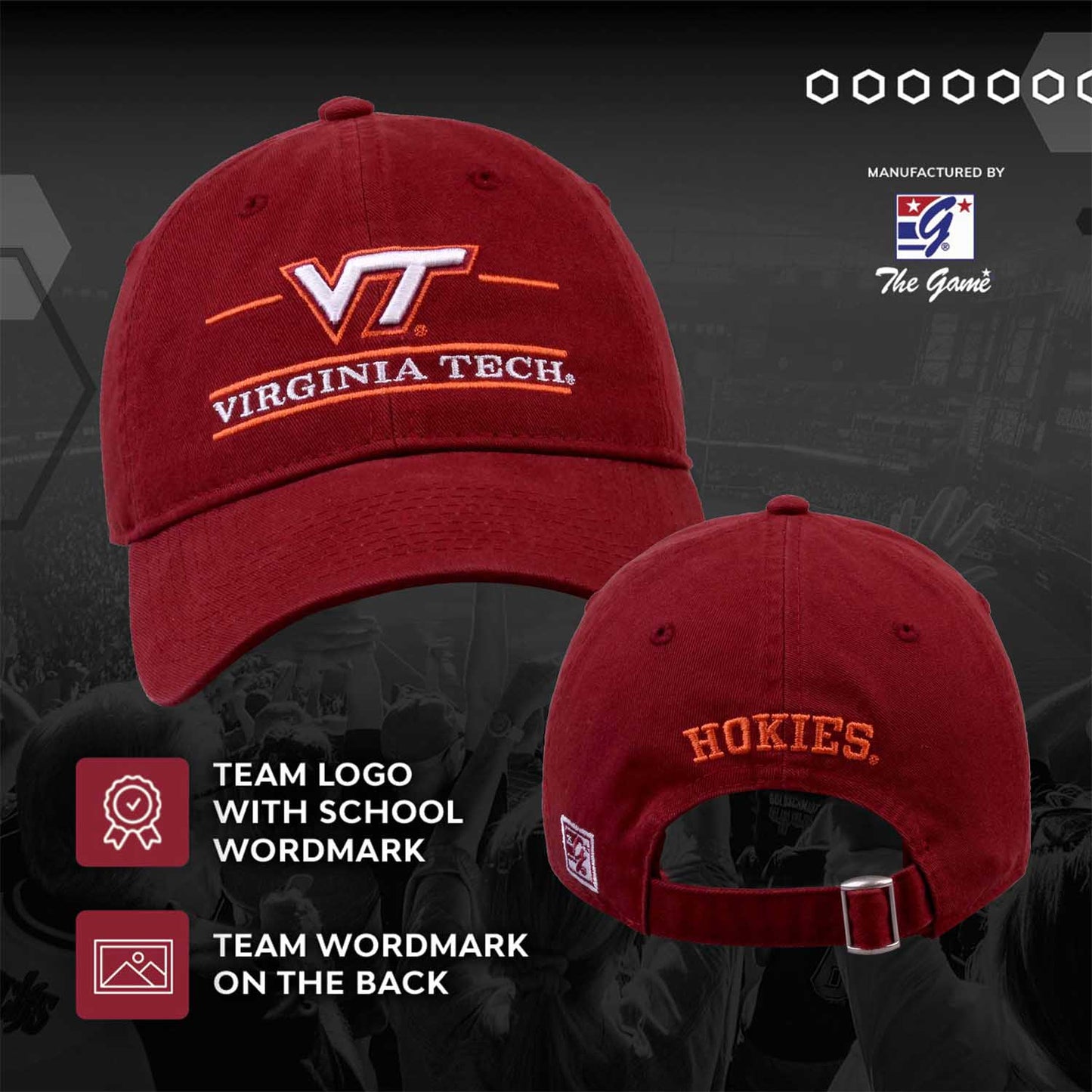 Virginia Tech Hokies NCAA Adult Bar Hat - Maroon