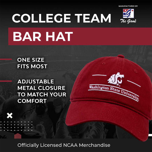 Washington State Cougars NCAA Adult Bar Hat - Cardinal
