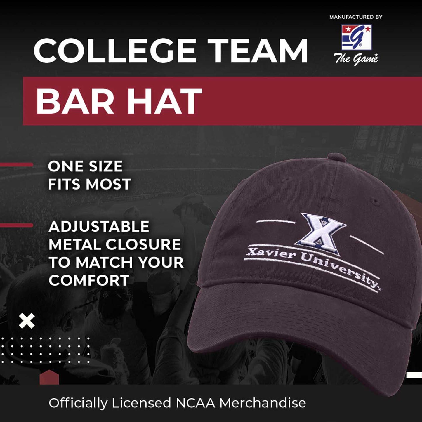 Xavier Musketeers NCAA Adult Bar Hat - Navy