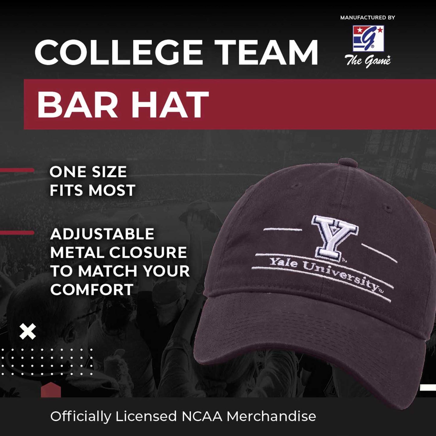 Yale Bulldogs NCAA Adult Bar Hat - Navy