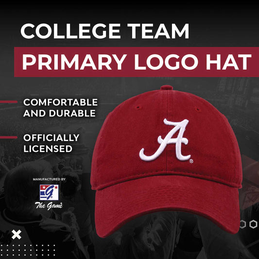 Alabama Crimson Tide NCAA Adult Relaxed Fit Logo Hat - Cardinal