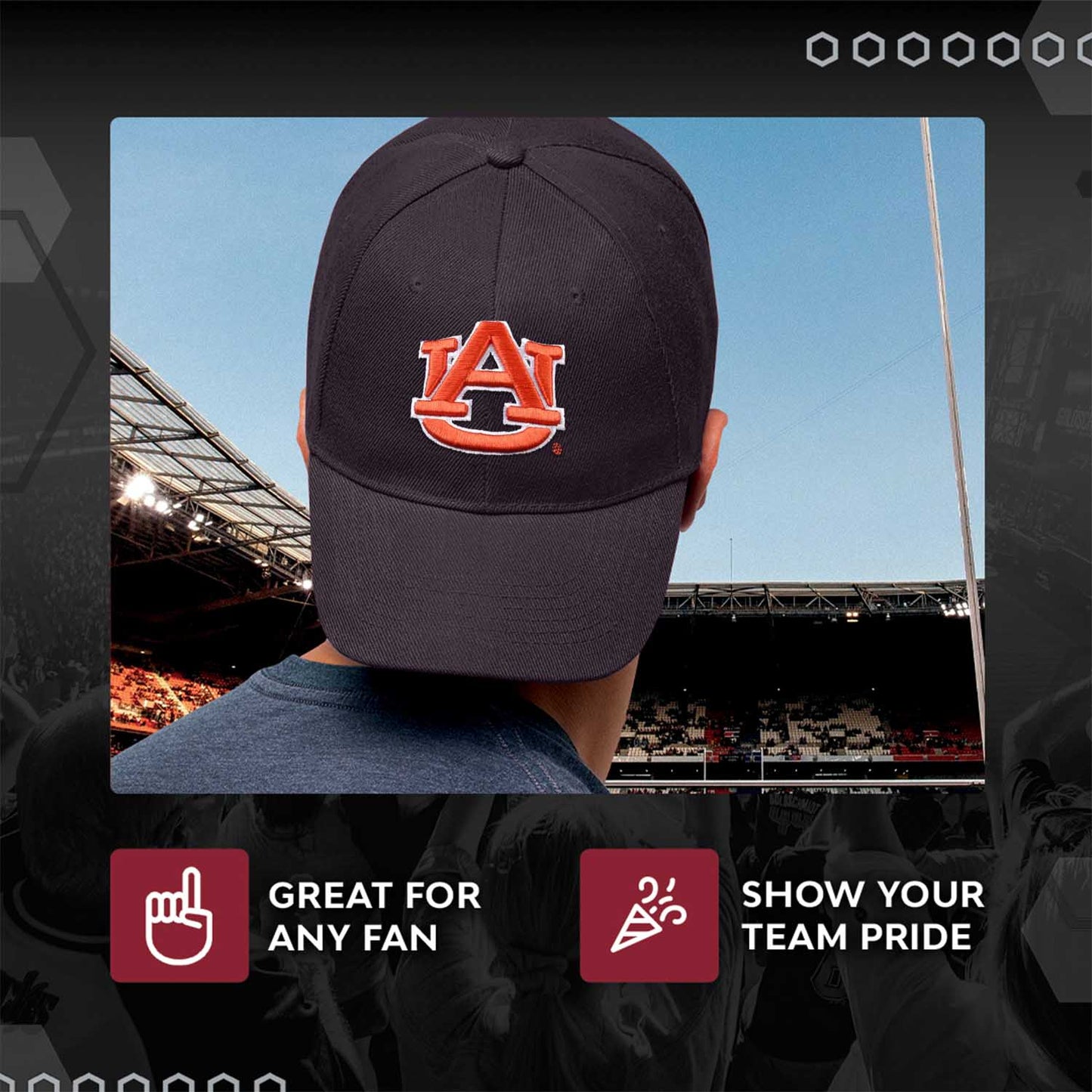 Auburn Tigers NCAA Adult Relaxed Fit Logo Hat - Navy