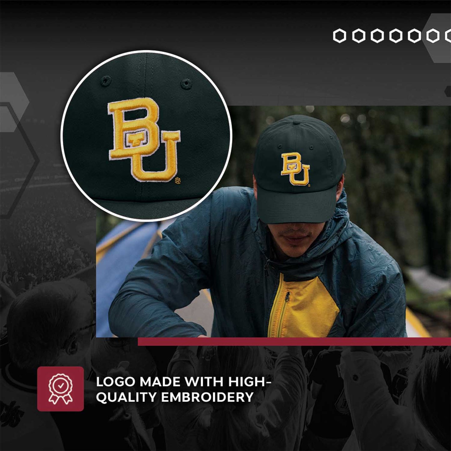 Baylor Bears NCAA Adult Relaxed Fit Logo Hat - Green