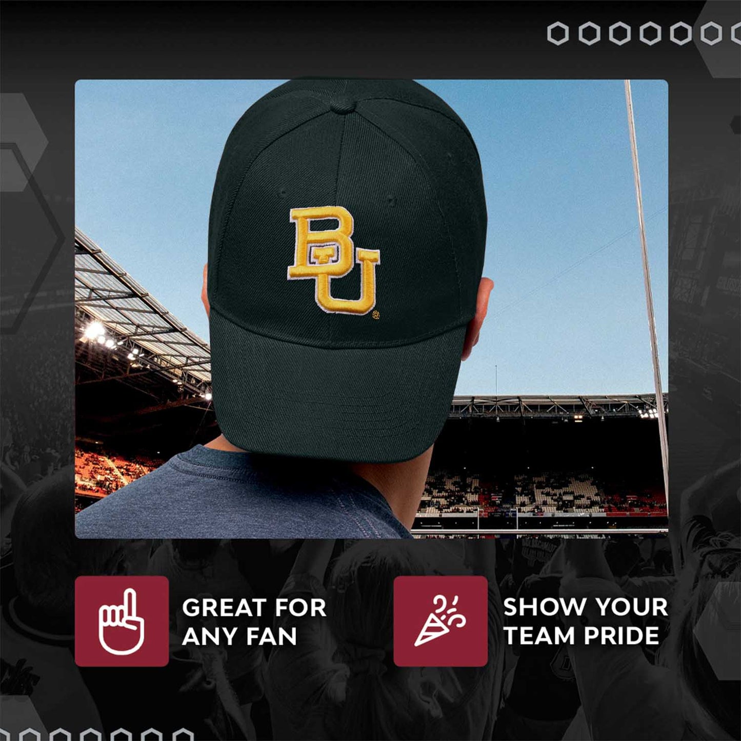 Baylor Bears NCAA Adult Relaxed Fit Logo Hat - Green