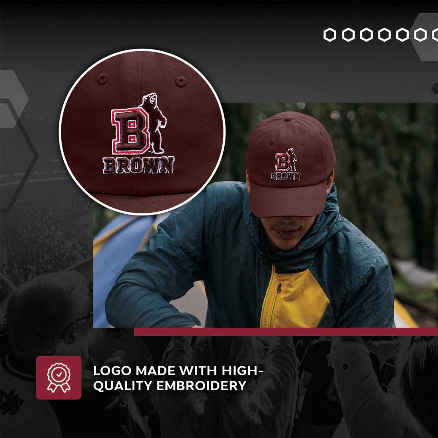 Brown Bears NCAA Adult Relaxed Fit Logo Hat - Brown