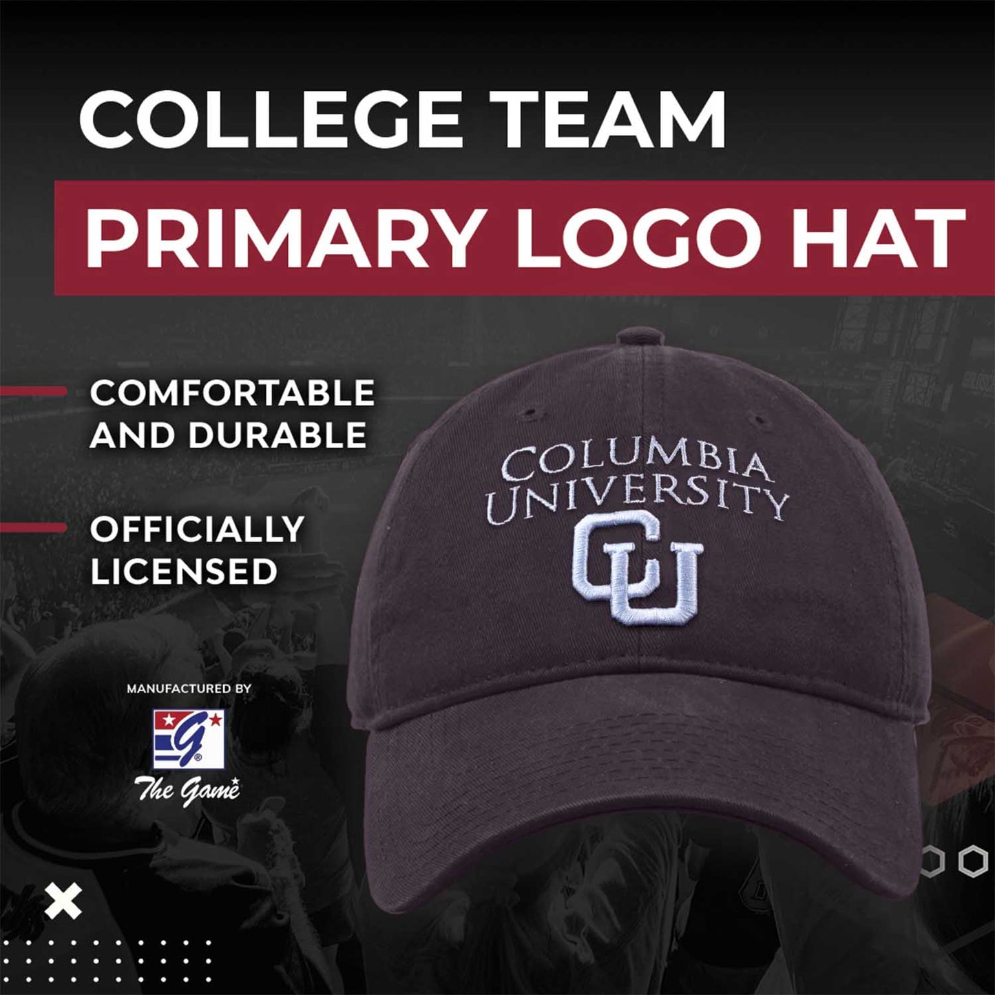 Columbia Lions NCAA Adult Relaxed Fit Logo Hat - Navy