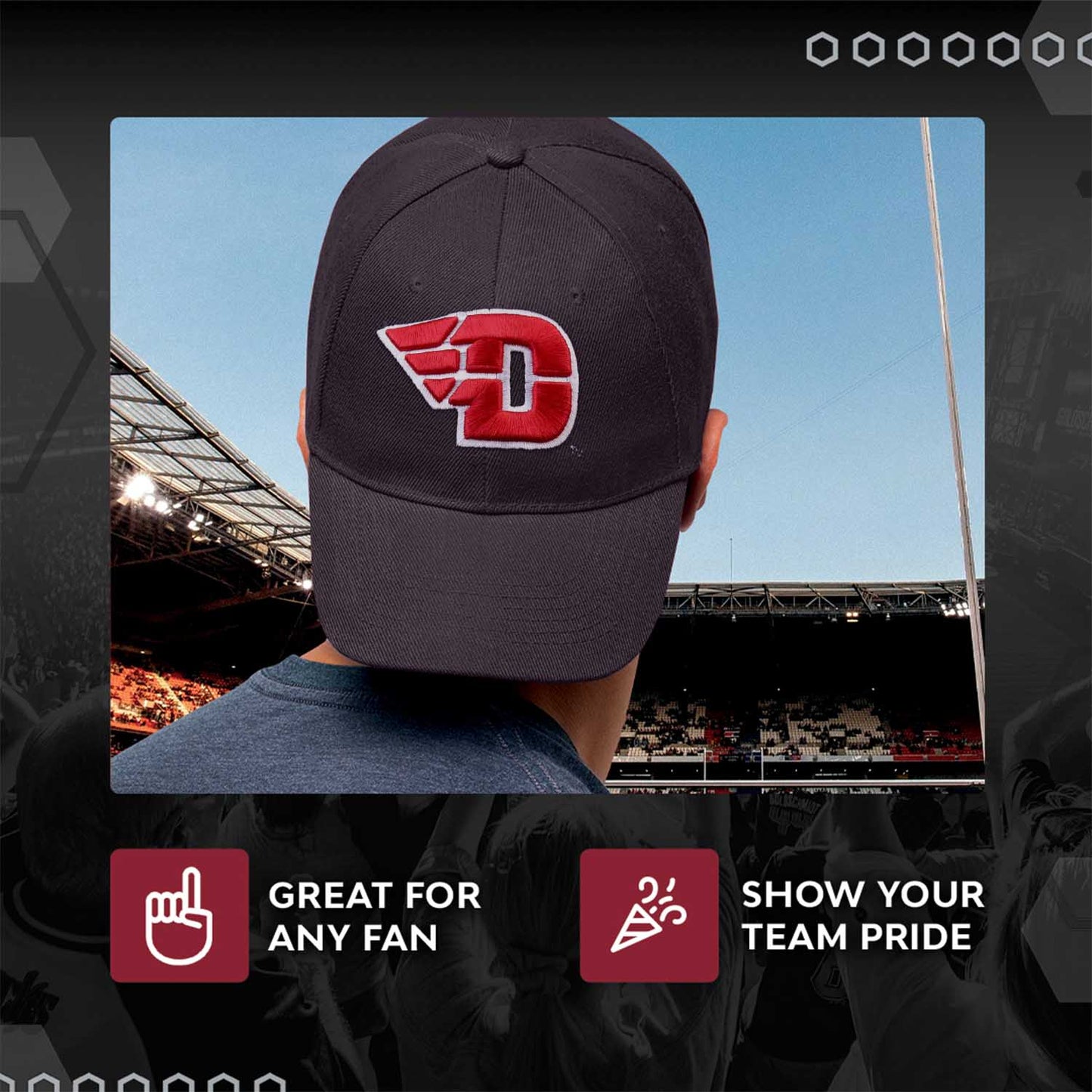 Dayton Flyers NCAA Adult Relaxed Fit Logo Hat - Navy
