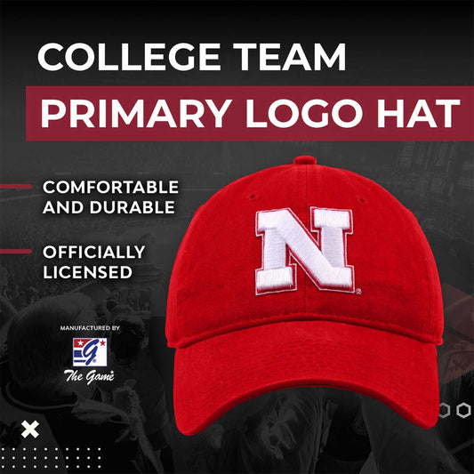 Nebraska Cornhuskers NCAA Adult Relaxed Fit Logo Hat - Red