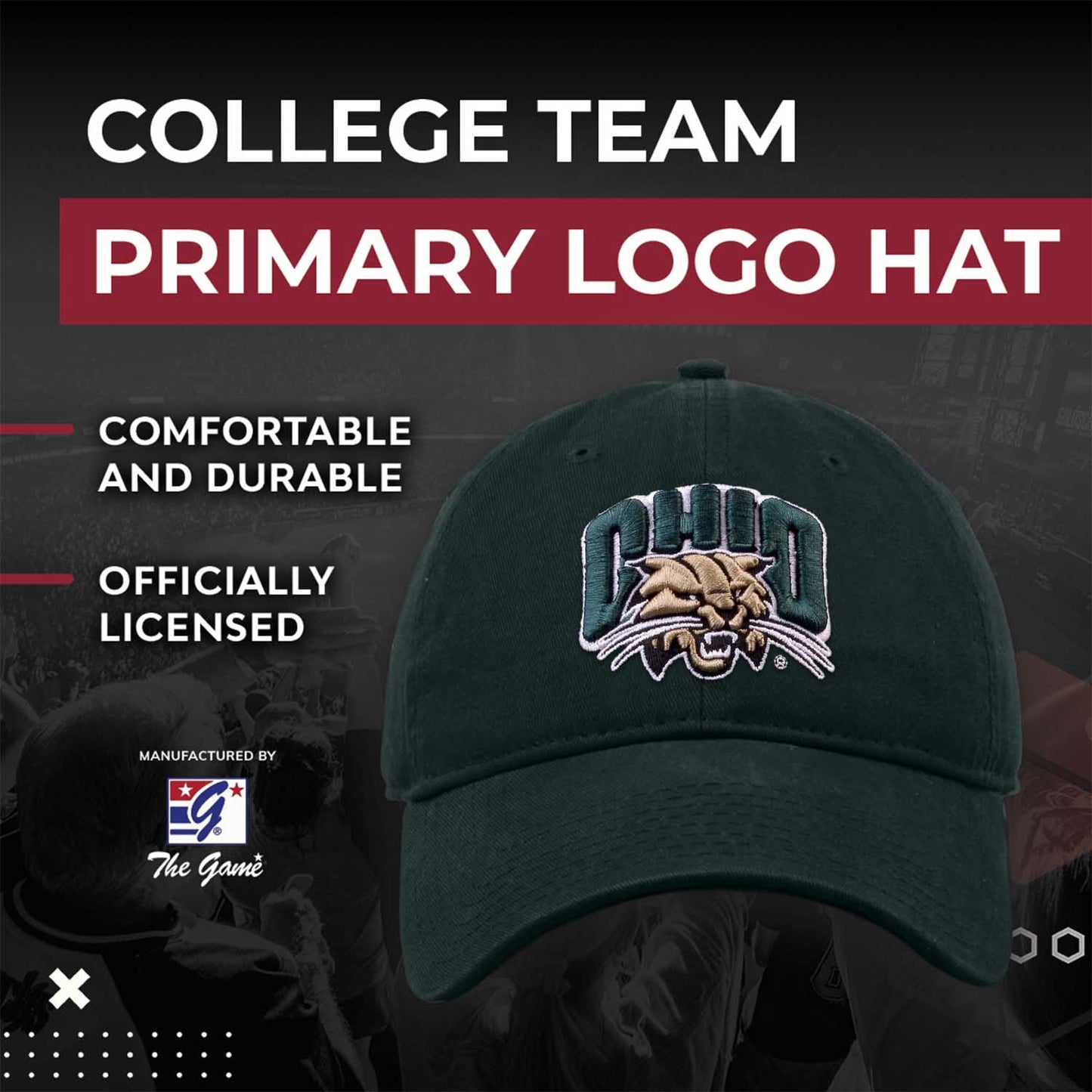 Ohio Bobcats NCAA Adult Relaxed Fit Logo Hat - Green