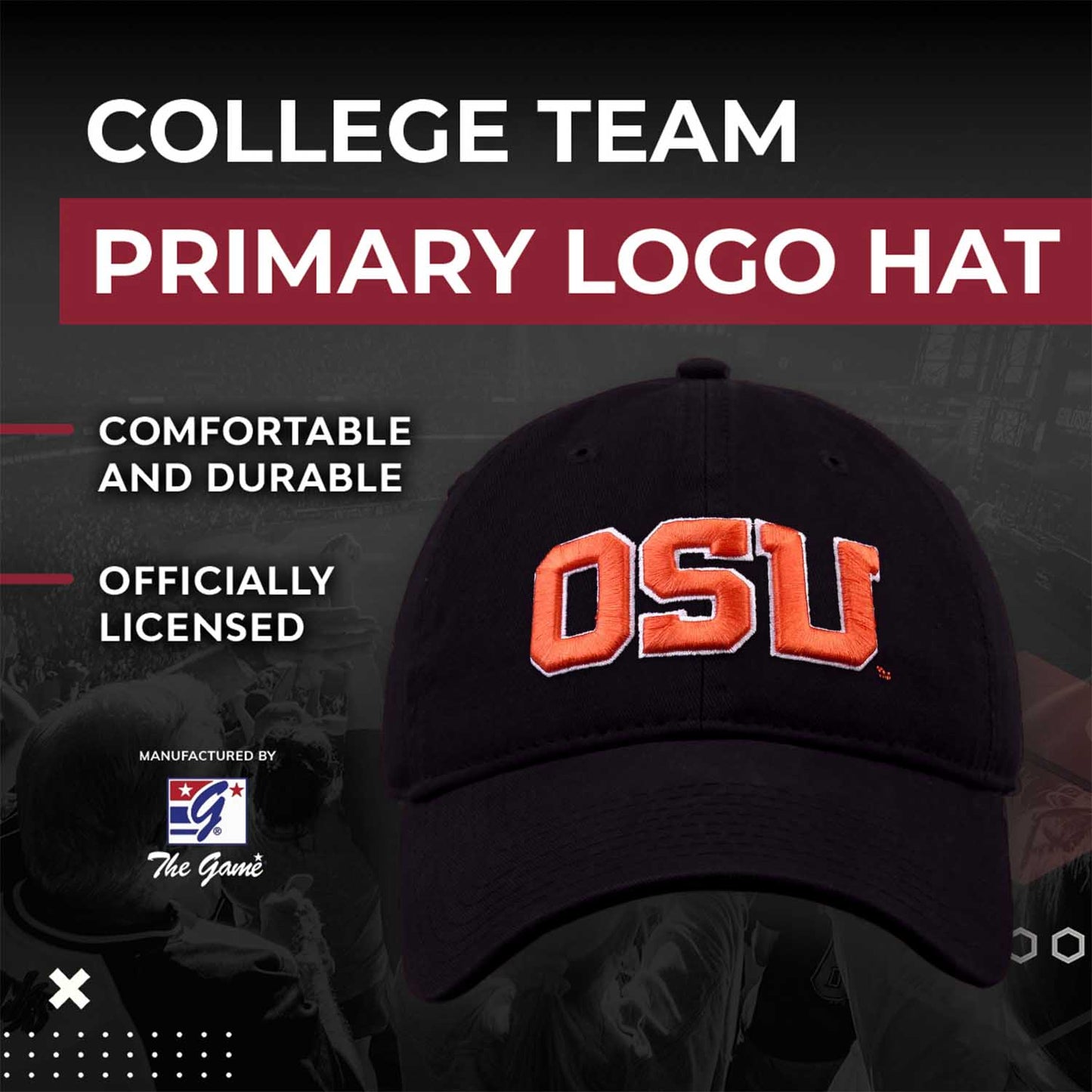 Oregon State Beavers NCAA Adult Relaxed Fit Logo Hat - Black