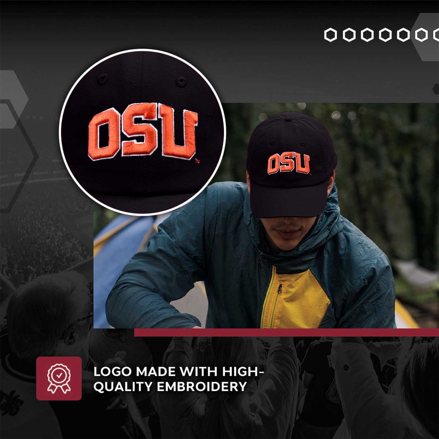 Oregon State Beavers NCAA Adult Relaxed Fit Logo Hat - Black