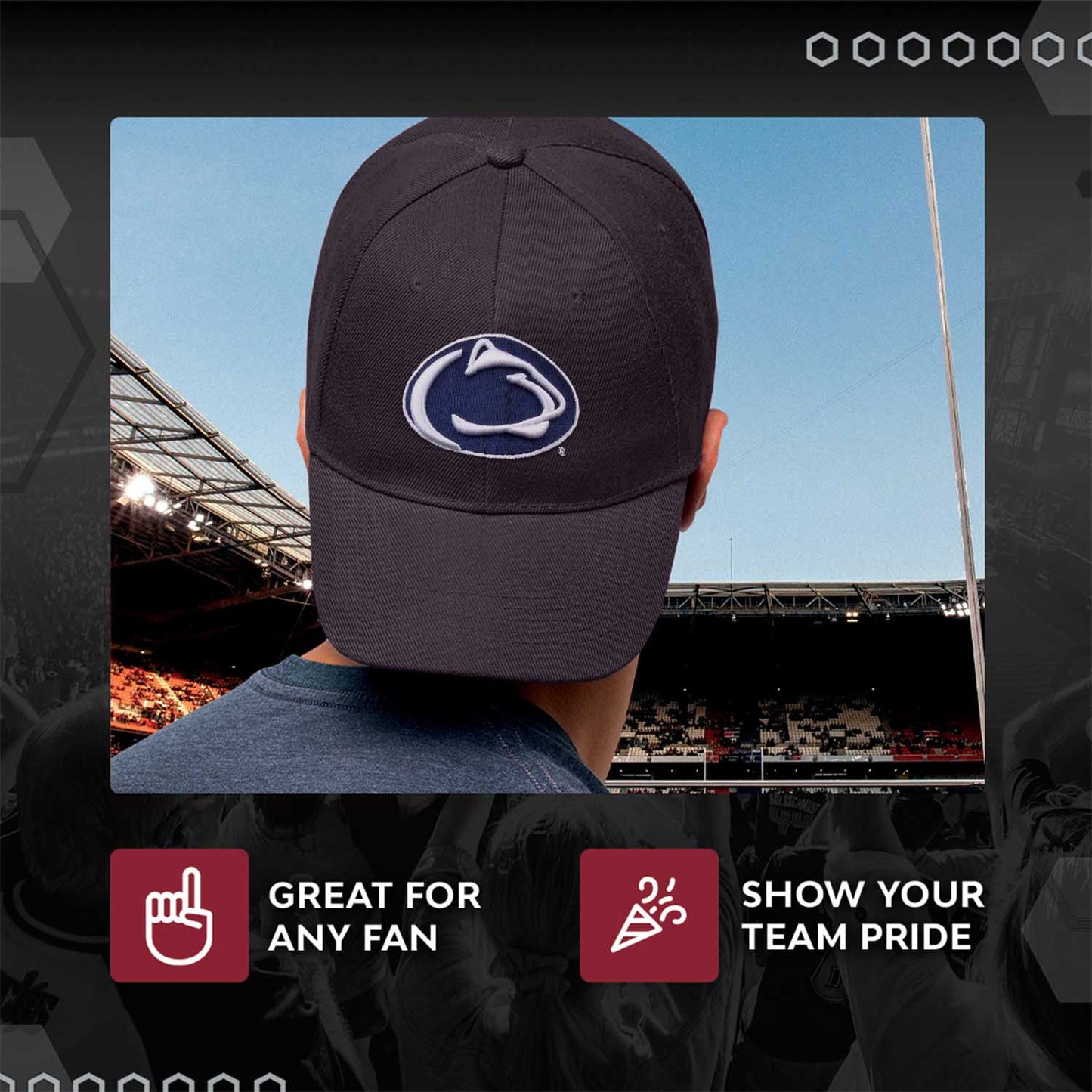 Penn State Nittany Lions NCAA Adult Relaxed Fit Logo Hat - Navy