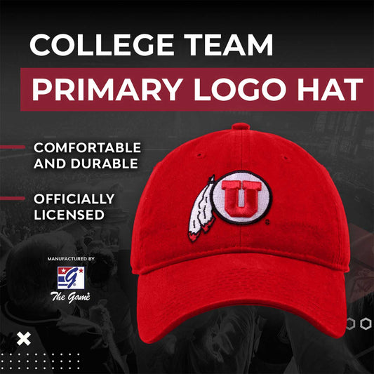 Utah Utes NCAA Adult Relaxed Fit Logo Hat - Red