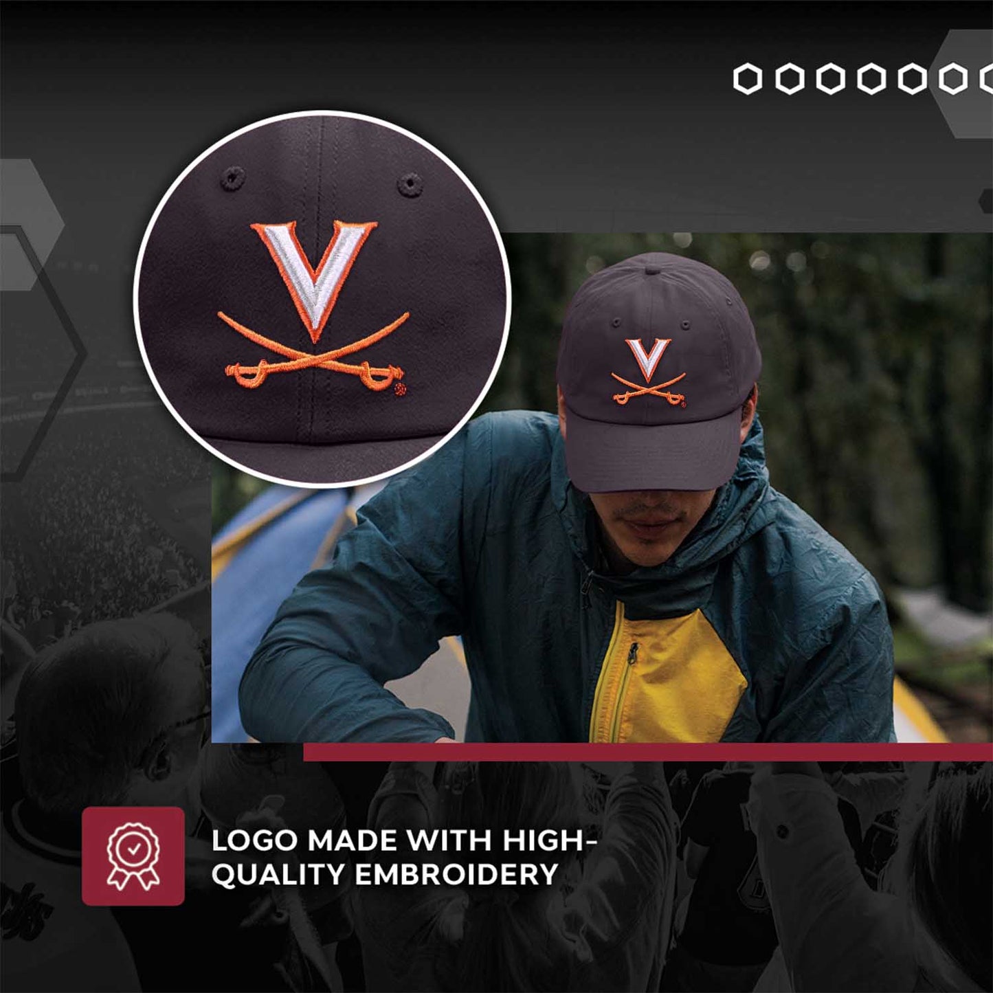 Virginia Cavaliers NCAA Adult Relaxed Fit Logo Hat - Navy