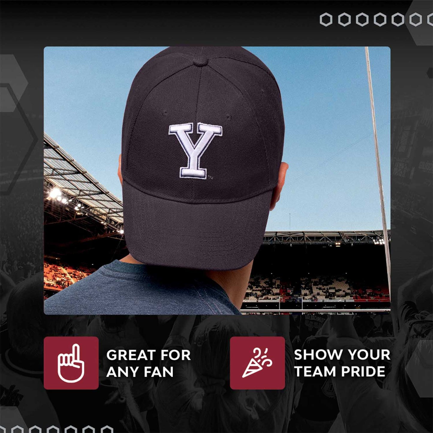Yale Bulldogs NCAA Adult Relaxed Fit Logo Hat - Navy