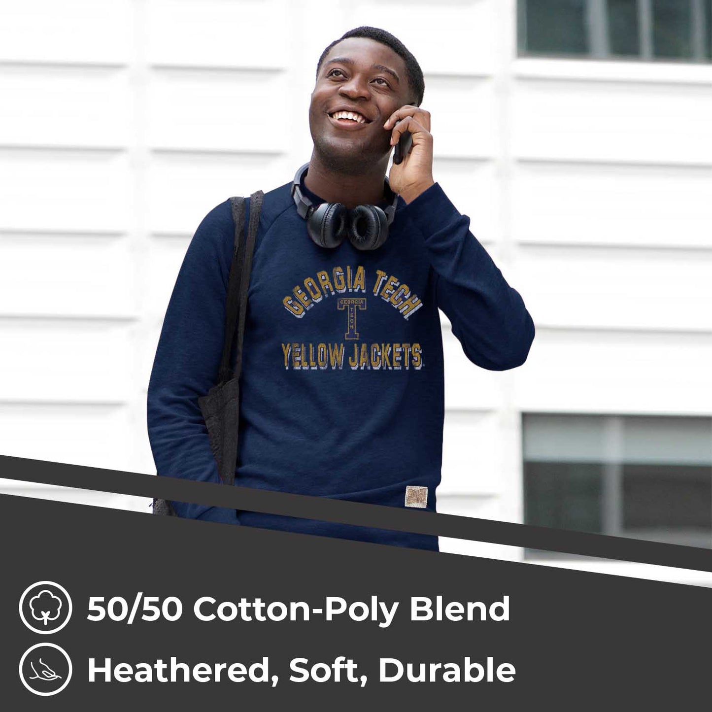 Georgia Tech Yellowjackets Adult University Crewneck - Navy