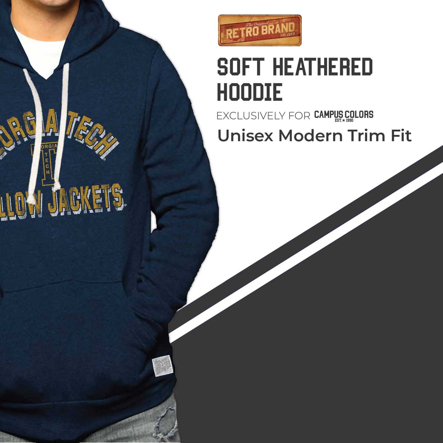 Georgia Tech Yellowjackets Adult University Hoodie - Navy