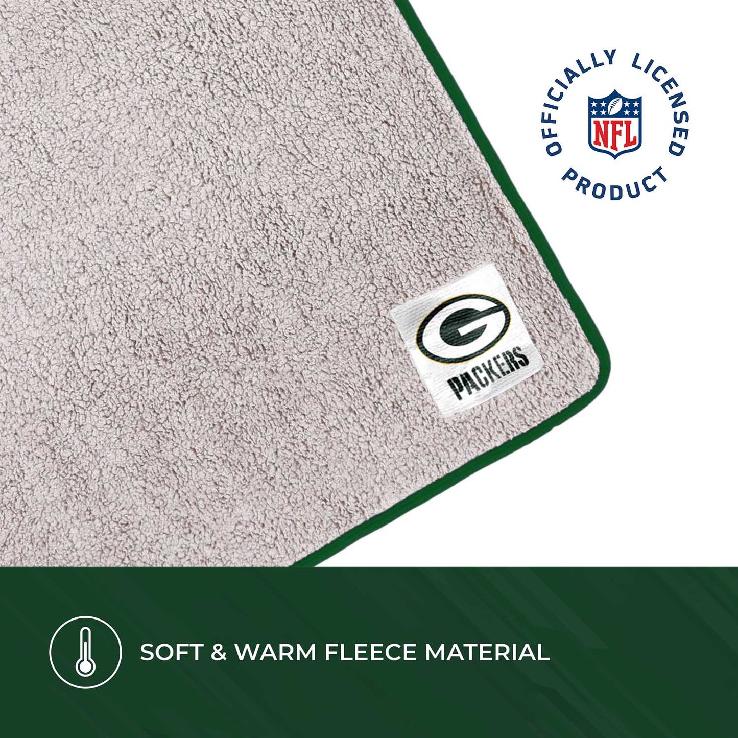Green Bay Packers NFL Silk Touch Sherpa Throw Blanket - Green
