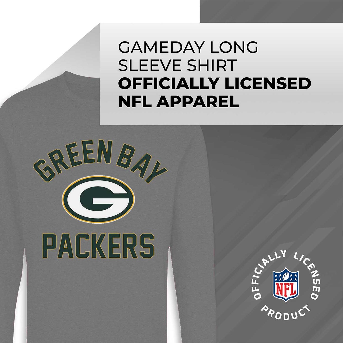 Green Bay Packers NFL Gameday Adult Long Sleeve Shirt - Sport Gray