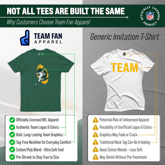 Green Bay Packers NFL Modern Throwback T-shirt - Green
