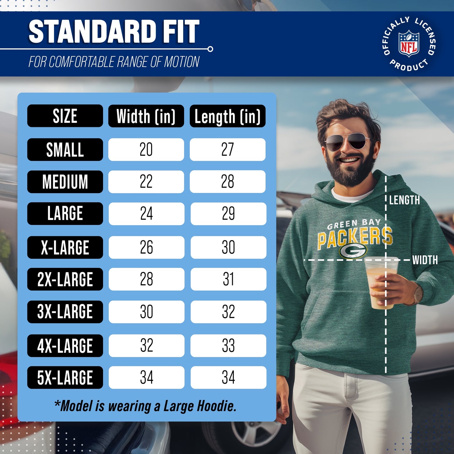 Green Bay Packers NFL Adult Unisex Starting Fresh Ultra Soft Fleece Hooded Sweatshirt - Green