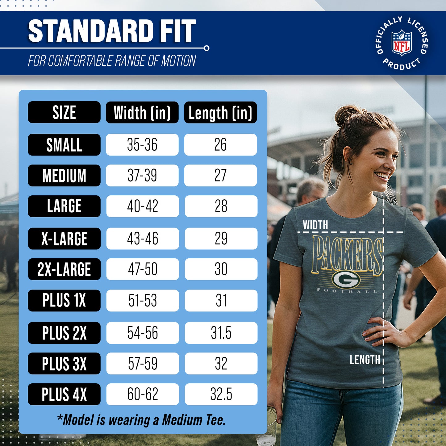 Green Bay Packers NFL Womens Overtime Blueprint Tag-Less T-Shirt - Green