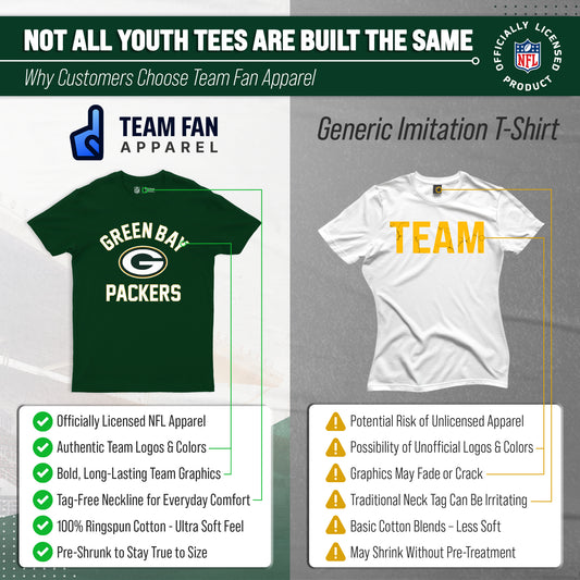 Green Bay Packers NFL Youth Gameday Football T-Shirt - Forest Green
