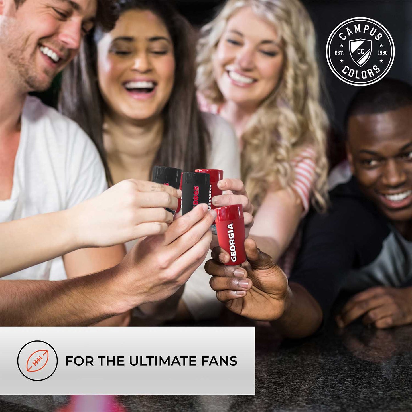 Georgia Bulldogs College and University 2-Pack Shot Glasses - Team Color