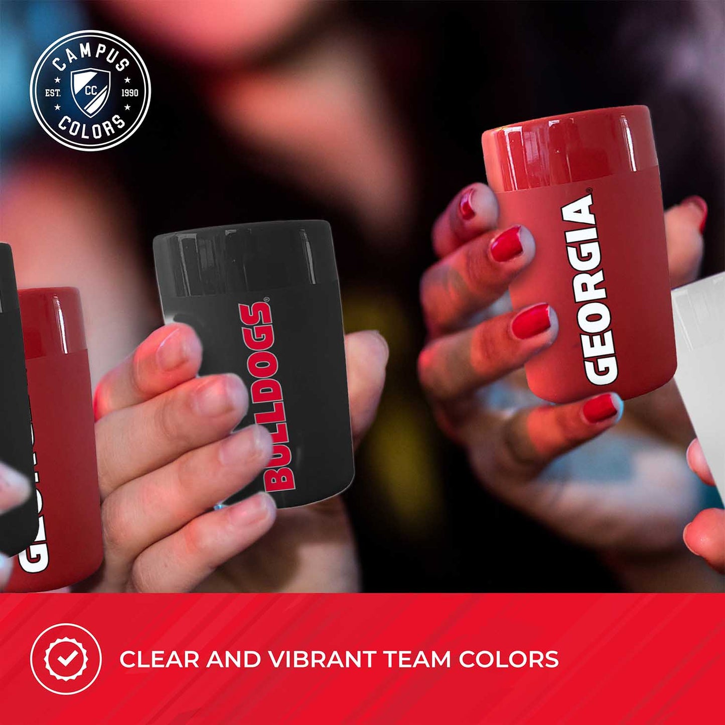 Georgia Bulldogs College and University 2-Pack Shot Glasses - Team Color