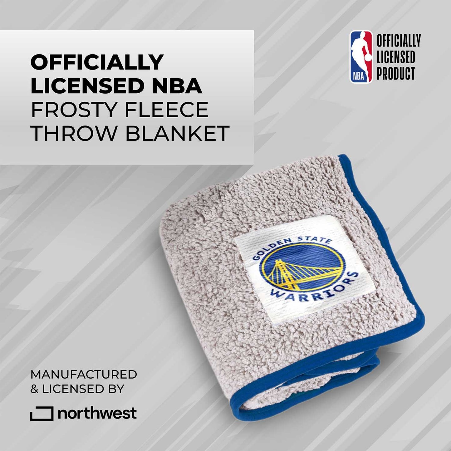 Golden State Warriors NBA Silk Touch Sherpa Throw Blanket - Blue