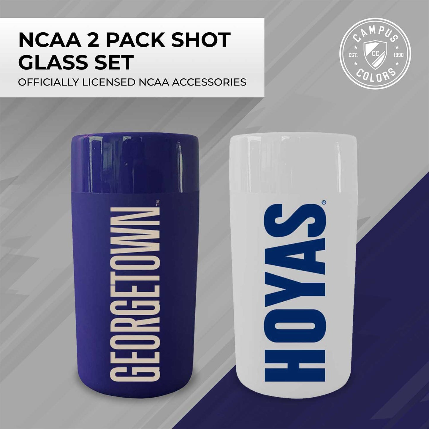 Georgetown Hoyas College and University 2-Pack Shot Glasses - Team Color
