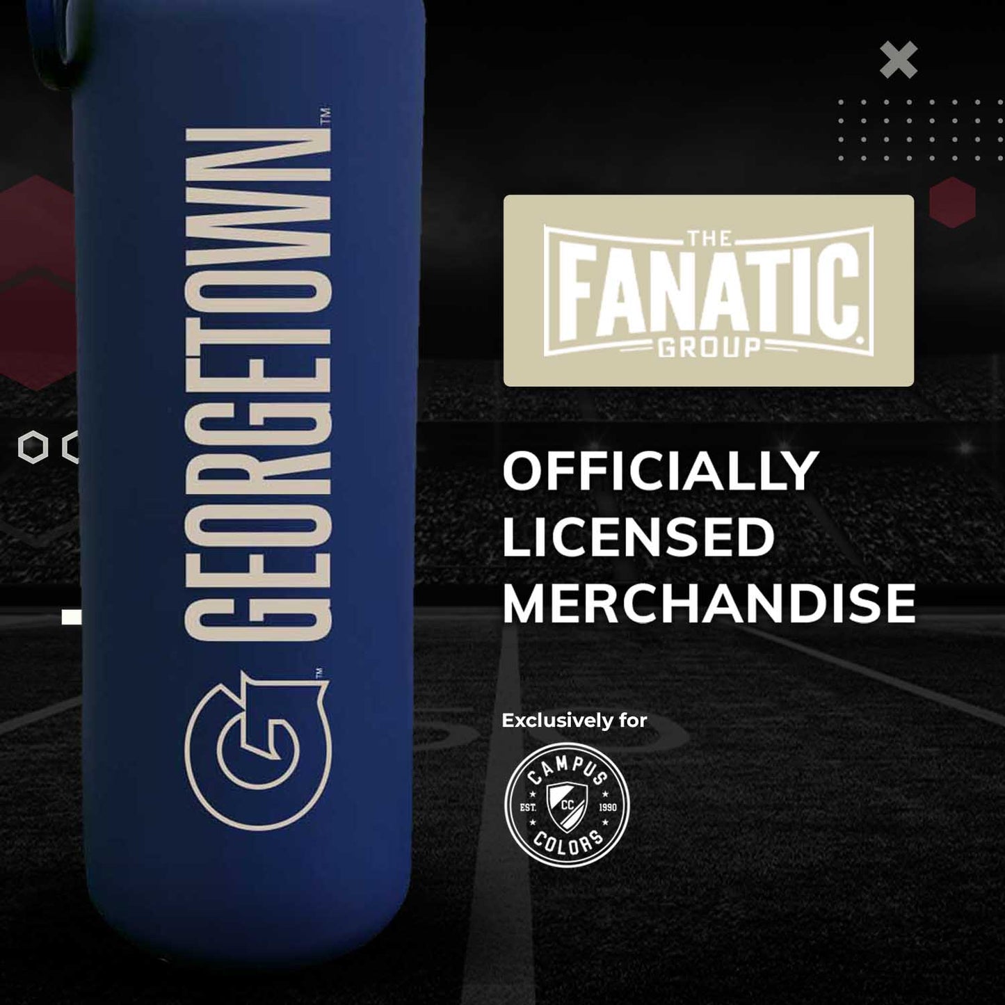 Georgetown Hoyas NCAA Stainless Steel Water Bottle - Navy