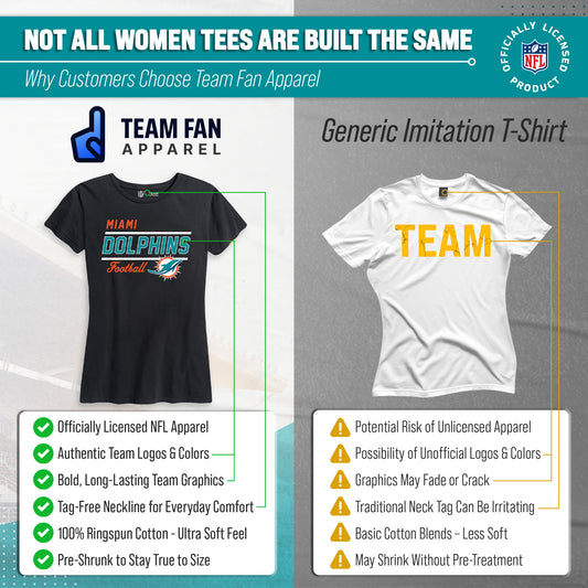 Miami Dolphins NFL Gameday Women's Relaxed Fit T-shirt - Black