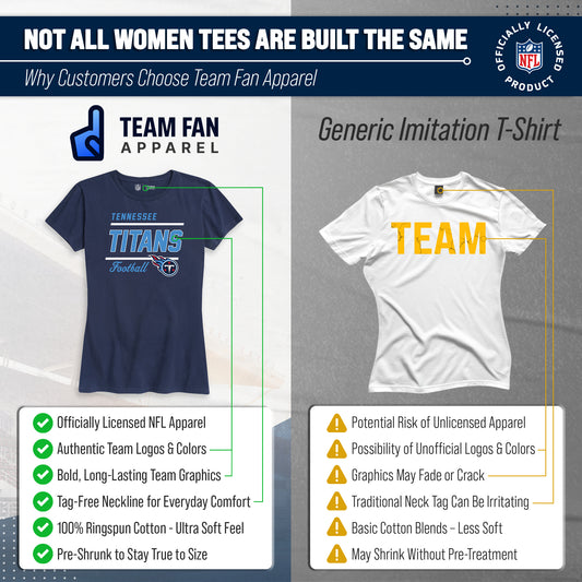 Tennessee Titans NFL Gameday Women's Relaxed Fit T-shirt - Navy