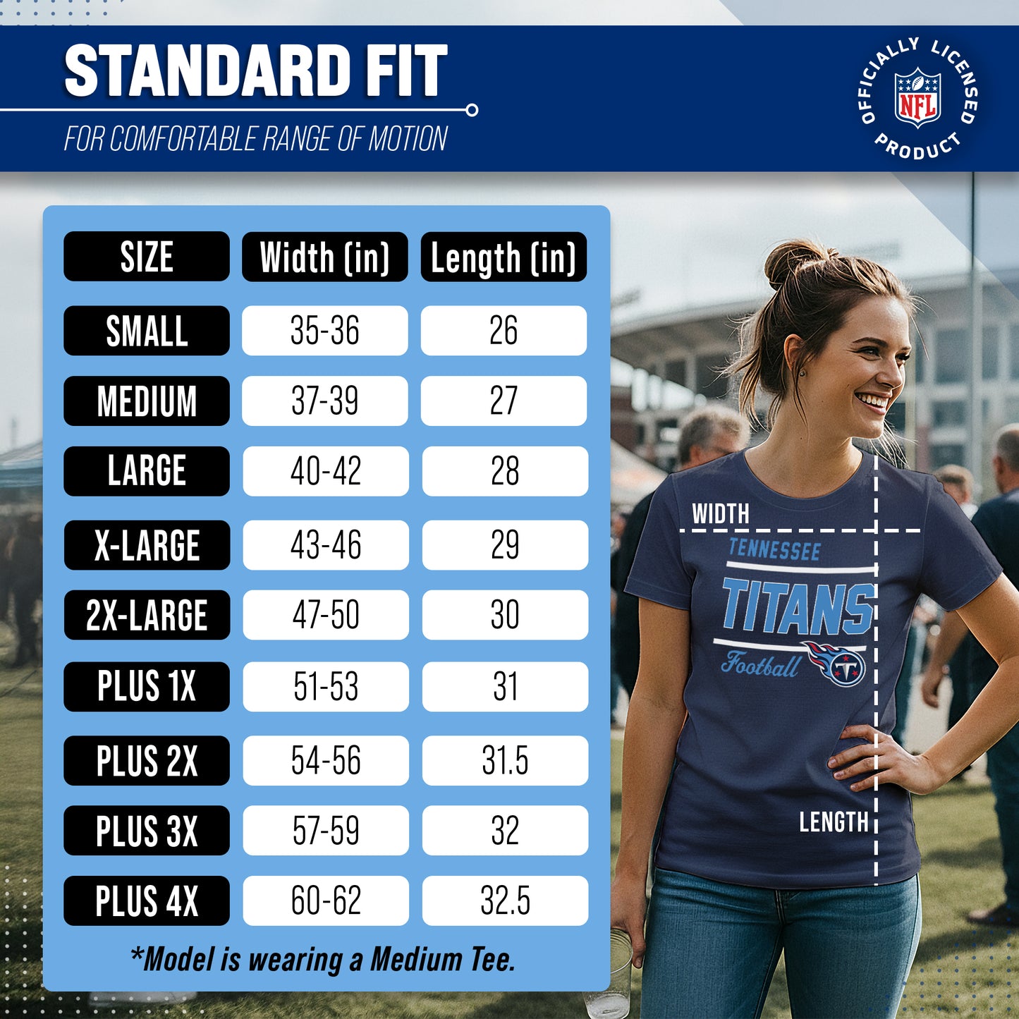 Tennessee Titans NFL Gameday Women's Relaxed Fit T-shirt - Navy