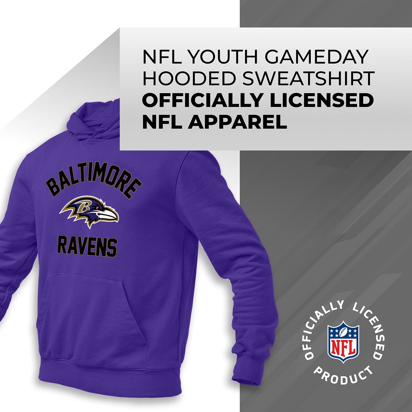 Baltimore Ravens NFL Youth Gameday Hooded Sweatshirt - Purple