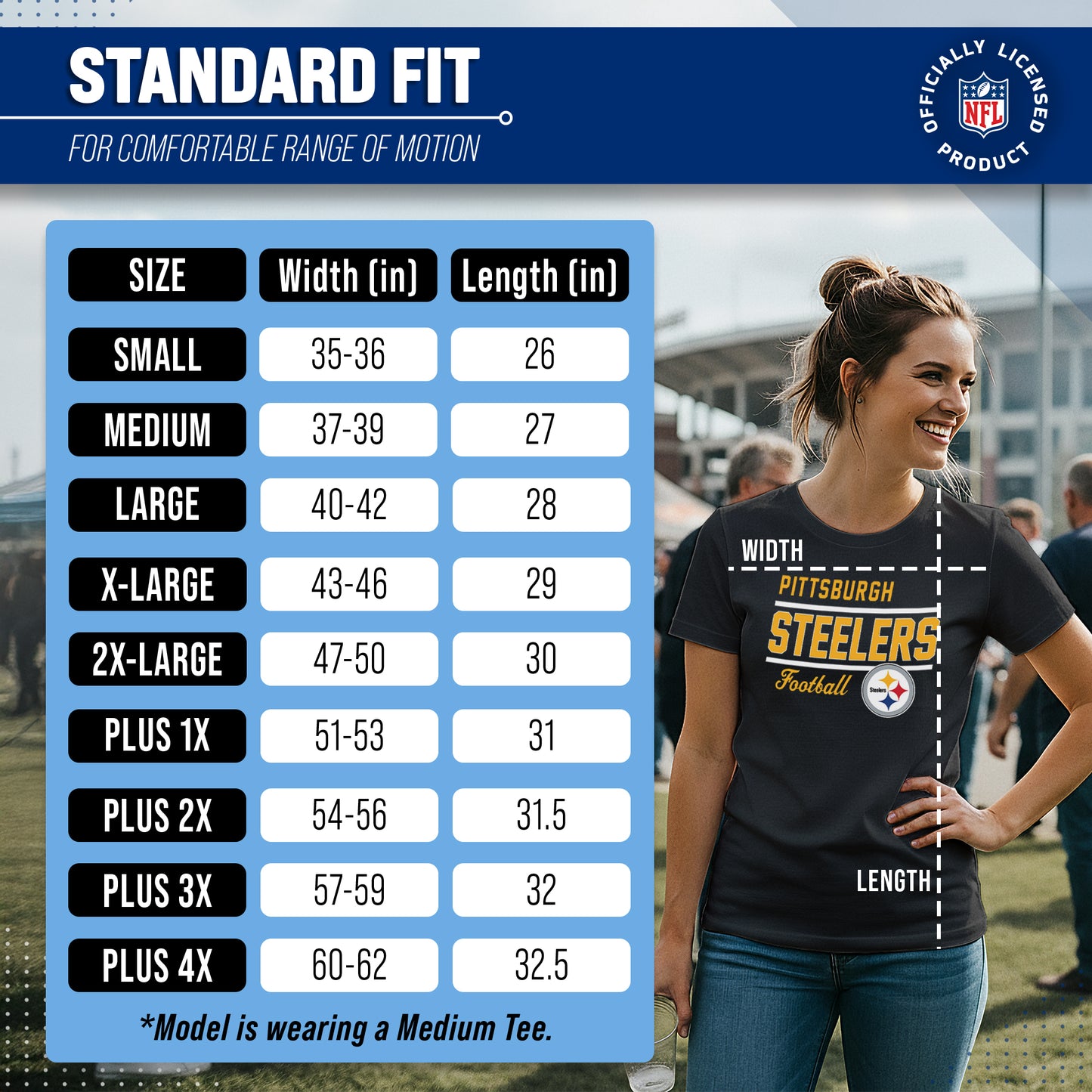 Pittsburgh Steelers NFL Gameday Women's Relaxed Fit T-shirt - Black