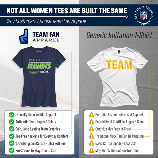 Seattle Seahawks NFL Gameday Women's Relaxed Fit T-shirt - Navy