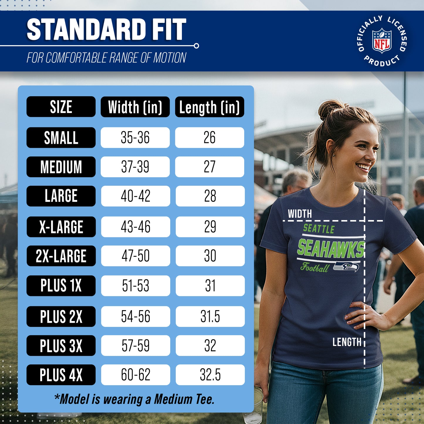 Seattle Seahawks NFL Gameday Women's Relaxed Fit T-shirt - Navy