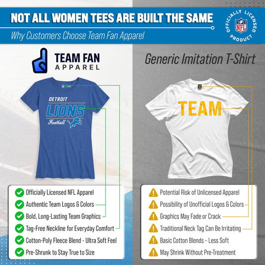 Detroit Lions NFL Gameday Women's Relaxed Fit T-shirt - Royal