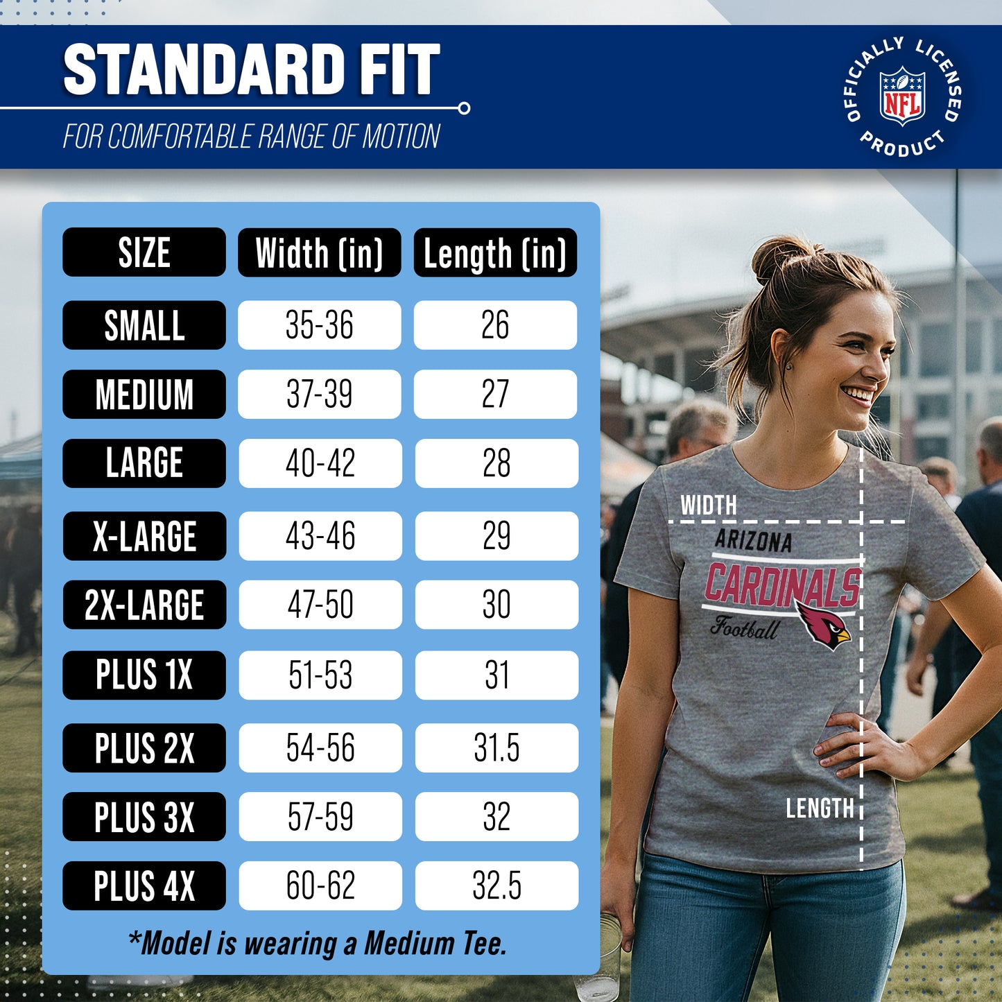 Arizona Cardinals NFL Gameday Women's Relaxed Fit T-shirt - Gray