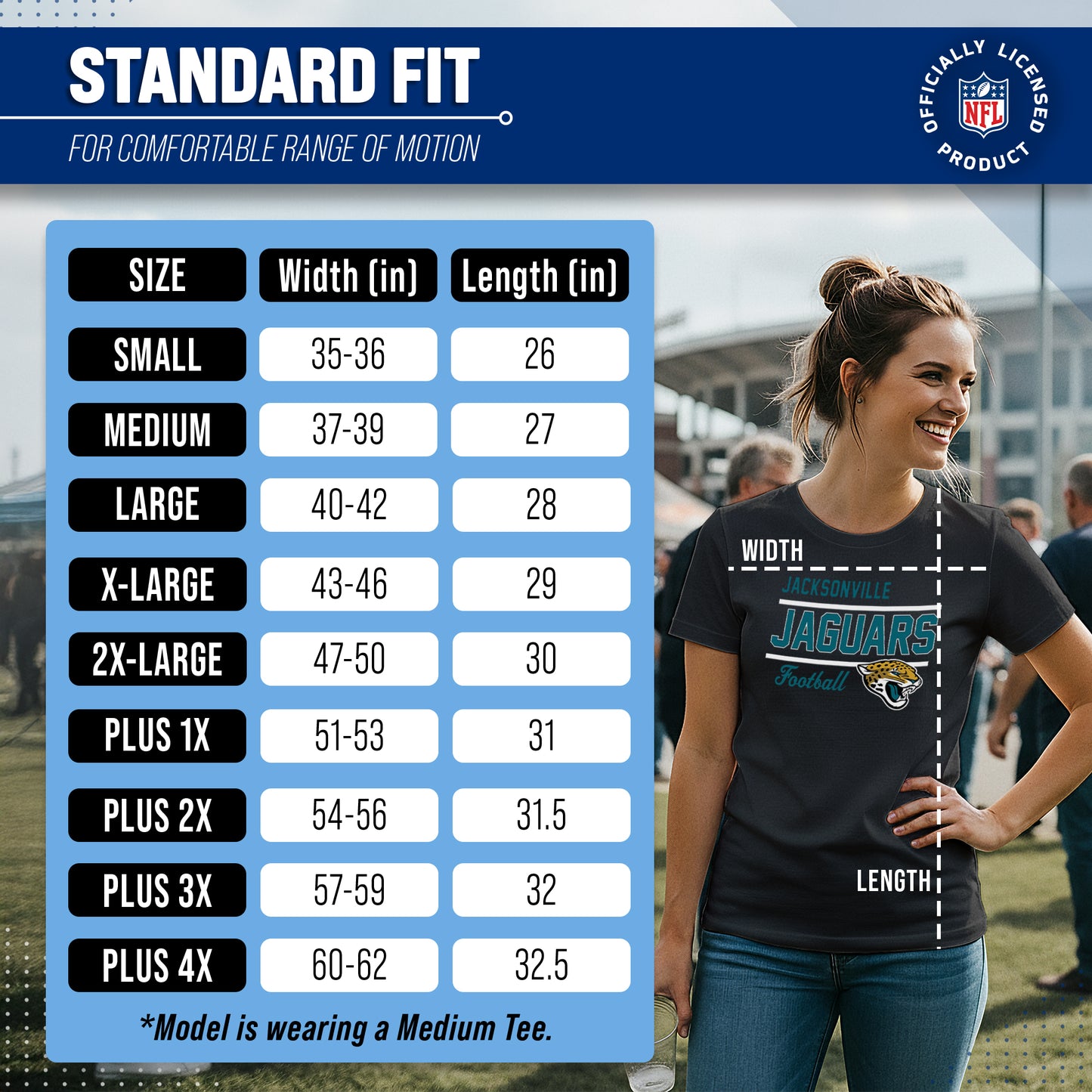 Jacksonville Jaguars NFL Gameday Women's Relaxed Fit T-shirt - Black