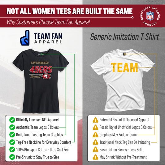 San Francisco 49ers NFL Gameday Women's Relaxed Fit T-shirt - Black