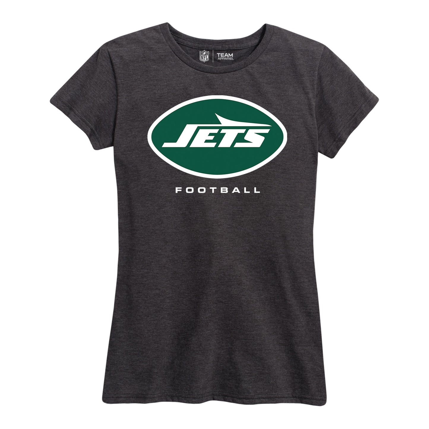 New York Jets Women's NFL Ultimate Fan Logo Short Sleeve T-Shirt - Charcoal