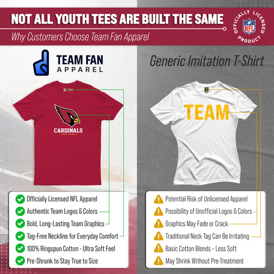 Arizona Cardinals Youth NFL Ultimate Fan Logo Short Sleeve T-Shirt - Cardinal