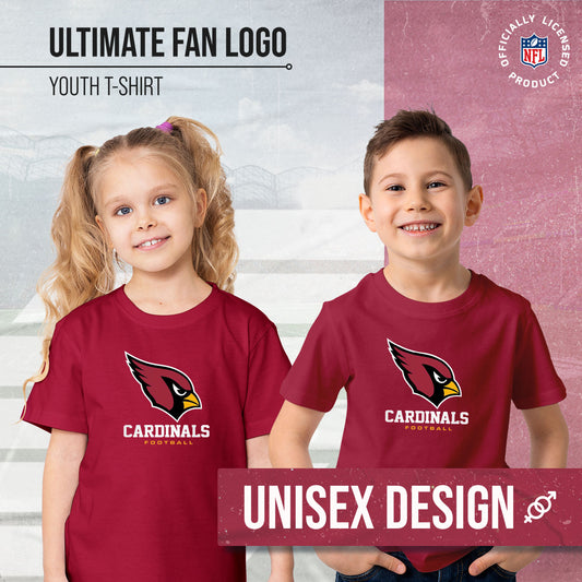 Arizona Cardinals Youth NFL Ultimate Fan Logo Short Sleeve T-Shirt - Cardinal