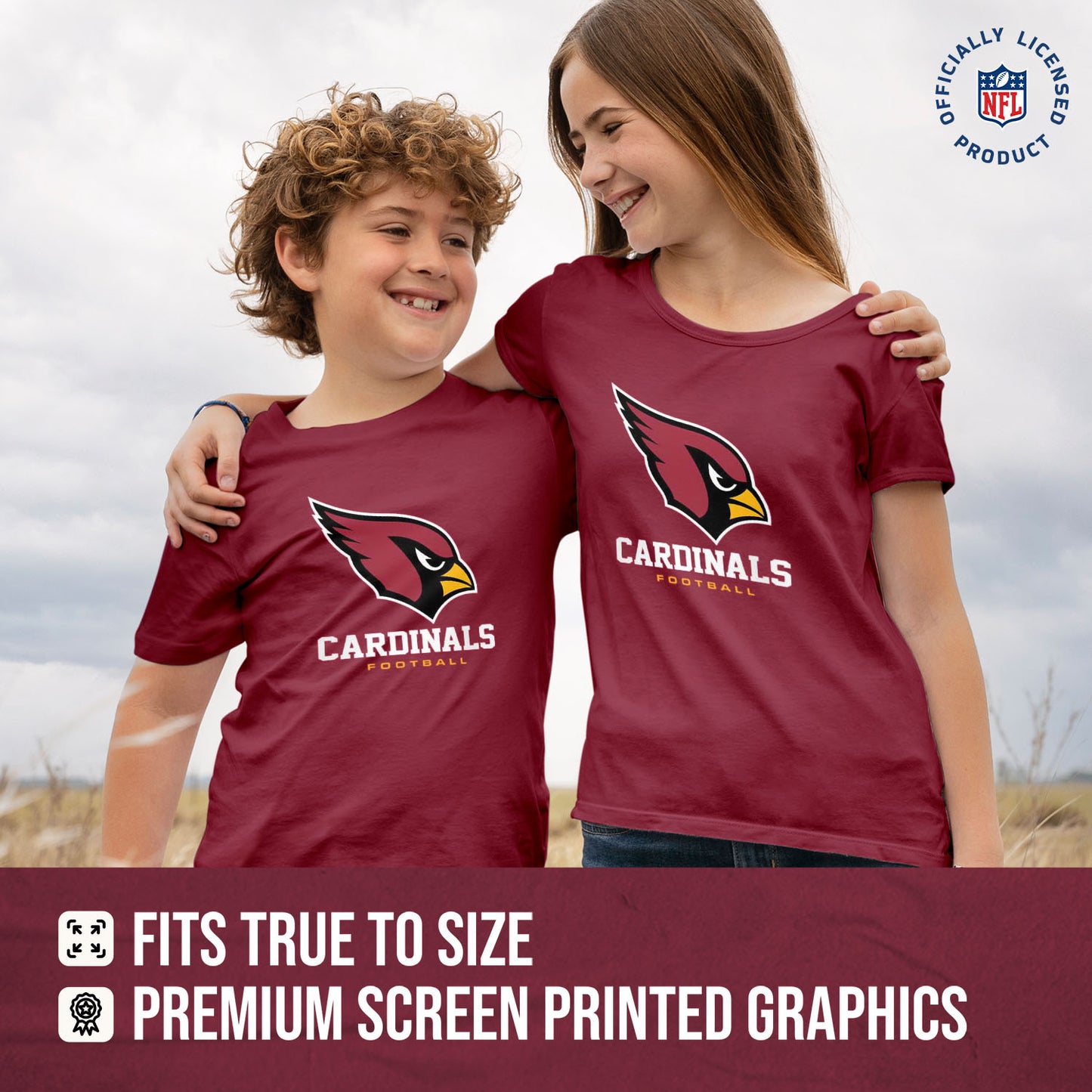 Arizona Cardinals Youth NFL Ultimate Fan Logo Short Sleeve T-Shirt - Cardinal