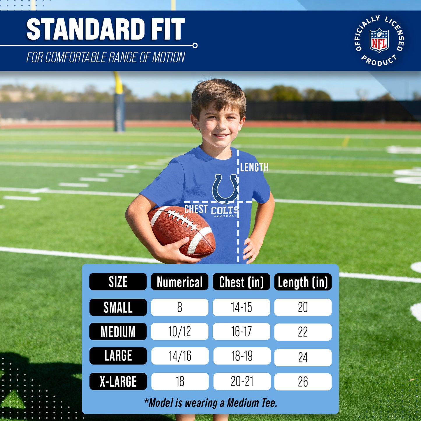 Indianapolis Colts Youth NFL Ultimate Fan Logo Short Sleeve T-Shirt - Royal