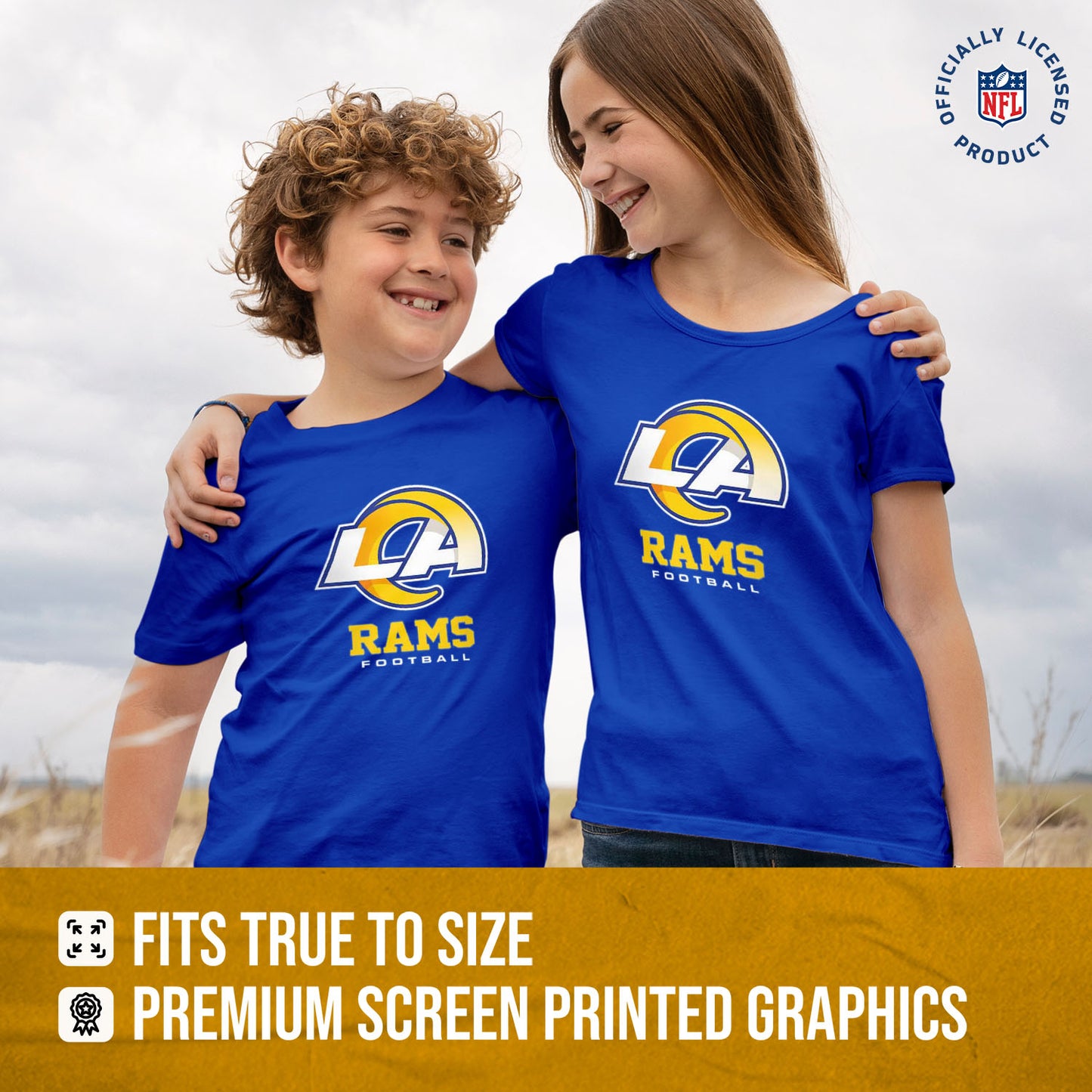 Los Angeles Rams Youth NFL Ultimate Fan Logo Short Sleeve T-Shirt - Royal